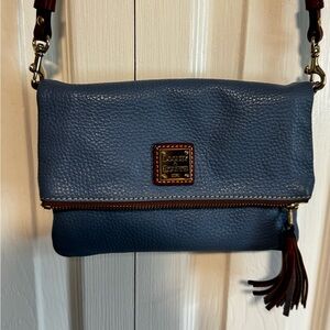 Dooney & Bourke Blue Crossbody Bag with Tassels